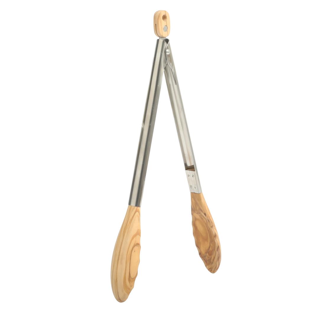 The Pioneer Woman Stainless Steel & Olivewood Tongs And Diamond Ice Cube Tray