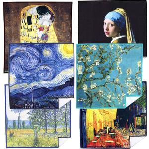 Large [6 Pack] World Best Classic Art Collection Microfiber Cloth - Ultra Premium Quality Microfiber Cleaning Cloths(Best for Camera Lens, Glasses, Screens, and All Lens.), Microfiber Cloth