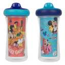 The First Years Disney Mickey Mouse Kids Insulated Sippy Cups - Dishwasher Safe Spill Proof Toddler Cups - Ages 12 Months and Up - 9 Ounces - 2 Count