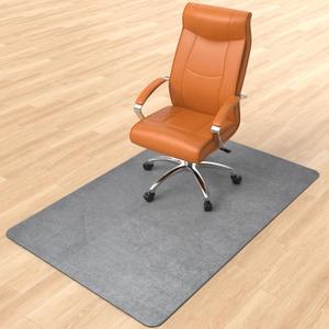 Office Chair Mat for Hardwood Floor, 55"x36" Large Corduroy Gaming Computer Floor Protector for Office Chair, Heavy Duty Anti-Slip Bottom Mat for Under Desk Chairs for Office & Home Use(Light Grey)