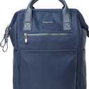 Baggallini Soho Backpack - Travel Laptop Backpack for Women - Lightweight Water-Resistant Luggage Bag, French Navy (One Size)