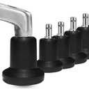 AXL Chair Glides for Office Chairs, Replace Casters with 2.4 Inch (61mm) Stationary Feet,High Bell Stationary Feet, Replace Wheels with Durable Glides  5 Pack(High)