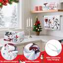 Hosuly 6 Pcs Christmas Snowman Wine Kitchen Towels Winter Decorative Hand Towels Xmas Snowman Dish Tea Kitchen Decor Christmas Cocktail Bar Decor for Home Wine Lover Gifts