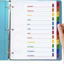 Monthly Dividers for 3 Ring Binder - (Set of 3), 8.5 x 11" Letter Size, Writable A-Z Tabs - Ideal for Organizing Paper at Work, School, or Home