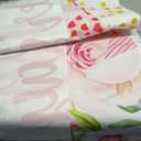 Mother's Day Tea Party Banner Backdrop 8x6FT Pink Floral Mother's Day Photography Background Let's Partea Thanks Mom Wall Decorations for Home