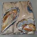 2 x Abstract Oyster Coastal Beach Pillow Covers 12x20, Beachy Room Decor Aesthetic, Retro Coastal Ocean Oyster Shell Decorative Lumbar Pillow Covers for Home Bedroom Living Room