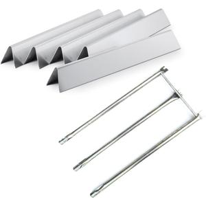 Direct Store Parts Kit DG230 for Weber Genesis Silver B/C, Spirit 300/700, Weber 900, Genesis Platinum C B Genesis Gold B C, for Weber Flavorizer Bars 7537 7536 & Burner Tube 7508 3611