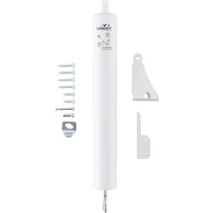 Wright Products Heavy-Duty Pneumatic Storm Door Closer  Durable, Adjustable, Quiet-Closing with Hold-Open Feature (Transitional, White) (One Size)