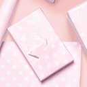 RUSPEPA Reversible Wrapping Paper Roll, Jumbo 30" x 32.8' ft, Pink Dots Pattern for Baby Girl, Boy, Neutral Gifts, Birthday & Baby Shower