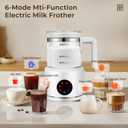 JXXM Electric Milk Frother, 6 in 1 Milk Steamer,17oz Automatic Warm and Cold Foam Maker for Coffee,Latte, Cappuccino, Macchiato, Hot Chocolate (White)