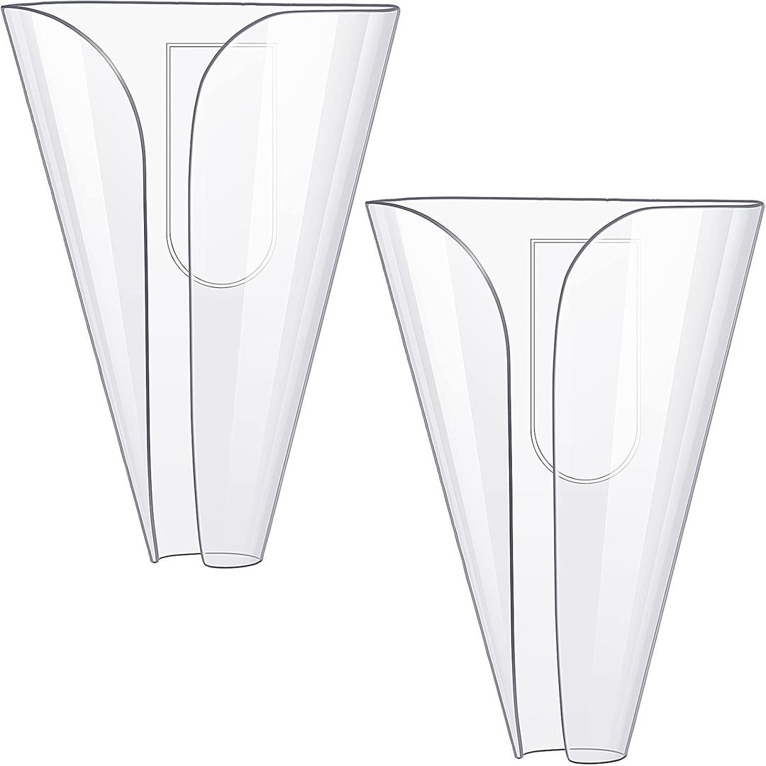 CHENGU 2 Pcs Plastic Soap Holder Drainage Wall Mounted Soap Saver Tray Self Draining Dish No Drilling for Shower Wall Home Bathroom Counter Bathtub Kitchen Sink Accessories(Clear)