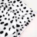 Cosrea Women Halloween Costume Black and White Spotted Dog Shawl Faux Stole for Adult (White)