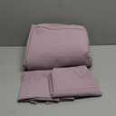 MooMee Bedding Duvet Cover Set 100% Washed Cotton Linen Like Textured Breathable Durable Soft Comfy (Solid Taro Purple, Full 80"x90")