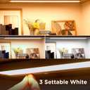 Under Cabinet Lighting Plug in,14W 120V 3 Color 3000K/4000K/5000K,3 Brightness,Super Bright,Ultra Thin Under Counter Lights for Kitchen,Linkable LED Cabinet Light(24inch,White,1Pack)