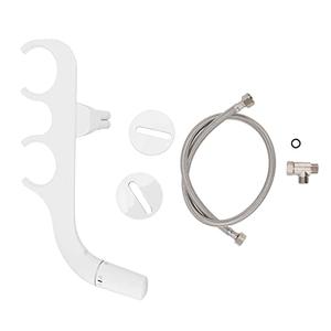 HOHXFYP Bidet Ultra Slim Bidet Attachment, Dual Nozzle Self Cleaning Left Hand Bidet, Ltrasound Welding Soft Water Spray Non Electric Bidet Attachment for Toilet Seat