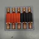 10pcs Sanuke 2/0 AWG - 5/16" Tinned Copper Wire Lugs Ring Terminals, Marine Grade Battery Cable Ends with 3:1 Dual Wall Adhesive Heat Shrink Tubing Pink