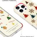 Jusy Cute Christmas Case for iPhone 16 Pro Max, Cute Aesthetic Christmas Tree Pattern Phone Case, Soft TPU Protective Phone Cover for Women Girls - Beige