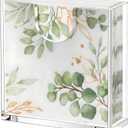 Clear Acrylic Napkin Holder for Table, Elegant Non-Slip Guest Towel Tray for Bathroom, Waterproof Vertical Tissue Dispenser for Kitchen, Dining, Bar, Office or Restaurant Square with rounded corners