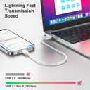 Car Carplay cable for iPhone 15 16 USB A to USB C Charger Cable 3FT,USB 3.1 A to C 10Gbps High Speed Data Transfer Type C Cable for MacBook,iPad 10th Gen,iPad Air 5th/4th Gen,iPad Pro 12.9/11,White