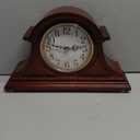 AYRELY Grandfather Mantel Clock with Hour/Quarter-Hour Chime, Elegant Wooden Frame, Table Clocks Battery Operated, Desk Shelf Vintage Clock for Living Room,Home Decor Gift