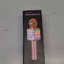 BlueFire 4 in 1 Karaoke Wireless Microphone with LED Lights, Portable Microphone for Kids, Great Gifts Toys for Kids, Girls, Boys and Adults (Silver)