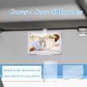 Car Picture Holder Kit,Acrylic Car Visor Photo Clip with Magnetic Design for Decoration & Photo Display,3" Personalized Universal Cars Photos Holder as Halloween Cars Decor (2PCS)