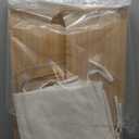 Gueevin Corner Bamboo Laundry Hamper with Lid and Removable Liner Corner Bamboo Laundry Basket with Handle Washing Clothes Basket Storage Bin for Bedroom Bathroom (Carbon,Vertical Slatted)