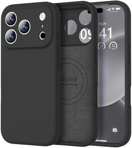 Vooii Magnetic for iPhone 17 Pro Max Case, Compatible with Magsafe (Premium Liquid Silicone) (Integrated Camera Control Button) Full Body Protective Anti-Scratch Microfiber Lining 6.9 inch, Black