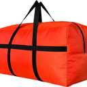 Extra Large Storage Duffle Bag for Travel, Black Oversized Giant Big Traveling Duffle Bag (Large-35"(L) X 11.8"(W) X 19"(H), UPG Orange)