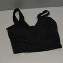 MOMANDA Women's Nursing Bras Longline Sports Breastfeeding V Neck Sleeveless Crop Tank Top with Built in Bra Medium