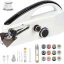Handheld Sewing Machine for Beginners, Portable Mini Hand Sewing Machine for Quick Stitching, Electric Lightweight Easy to Use, Travel & DIY, Emergency Repairs for Clothes & Fabrics Black