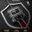 Smart 2 Bank Marine Battery Charger, 10A (5A/Bank), 12V,Waterproof,lifepo4 Lithium Battery Charger Maintainer and Desulfator for AGM, Lithium,Deep-Cycle Batteries Boat Accessories