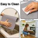Silicone Mat 35.4"x23.6" Silicone Mats for Kitchen Counter Heat Resistant Mats for Countertop, Countertop Protector Mat, Edge Heightening Nonstick Waterproof Multipurpose Table Mat (Light Gray)