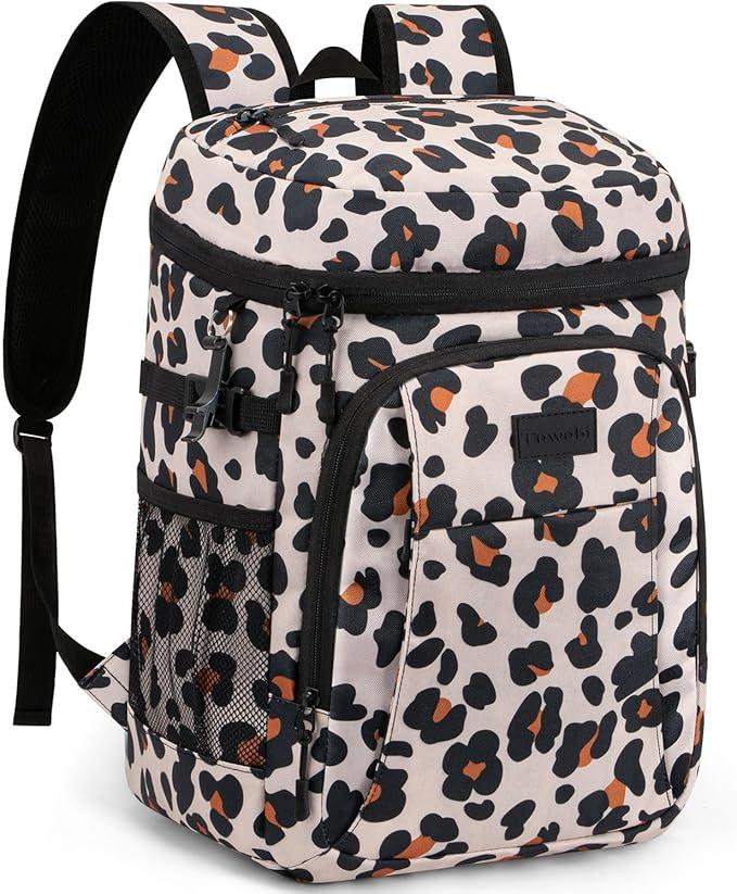 Tuwubi Cooler Backpack 35/42 Cans, Backpack Coolers Insulated Leak Proof for Men Women, Waterproof Soft Sided Lunch Camping Beach Travel Ice Chest Backpack Cooler Bag (Medium, Black)