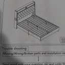 JOCOEVOL Full Bed Frame with Shelf Upholstered Headboard, Linen Upholstered Bed Frame with Outlet & USB Ports, No Boxing Spring Needed for Teens Adults Bedroom, Easy Assembly (Beige, Full)