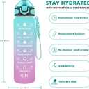 Enerbone 32 oz Drinking Water Bottle with Times to Drink and Straw, Motivational with Carrying Strap, Leakproof BPA & Toxic Free, Ensure You Drink Enough Water for Fitness Gym Outdoor
