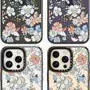 Compatible for iPhone 14 Pro Max Case Cute Aesthetic - Durable Shockproof 6.6 ft Drop Impact Phone Case Cover with Funny Fashion Lovely Flower 6.7" Black