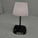 Lightbiz Outdoor Table Lamp - 8000mAh Cordless Rechargeable Battery, IP55 Waterproof, 3 Colors & 5 Brightness, Dimmable LED Display Touch Lamp for Camping, Bedroom, Patio (Black)