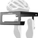 Heavy Duty Bike Wall Mount Rack - 15kg (33lbs) Capacity for Garage & Indoor | with Shelf & Hooks for Helmet, Shoes, Pump | Fits Mountain & Road Bicycles