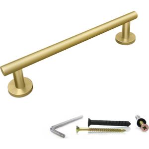 Brushed Gold Towel Bar 18 Inch – Modern Bathroom Towel Rack with Wall Mount – Single Layer Rustproof Stainless Steel Towel Holder Rod – Luxury Gold Finish for Shower, Bathroom, Kitchen