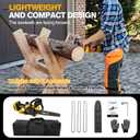 Brushless Electric Chainsaw 12" Cordless Tool Only for Dewalt 20V/60V Battery with Auto Oiler & Security Lock, for Tree Saw Trimming and Branch Wood Cutting (Tool Only)