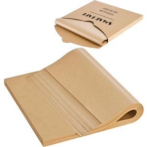 2 x SMARTAKE 120Pcs Parchment Paper Sheets, 17x26 Inch Pre-Cut Baking Paper, Non-Stick, Natural Wood Pulp, for Air Fryer Steaming Grilling Rack Oven (Unbleached)