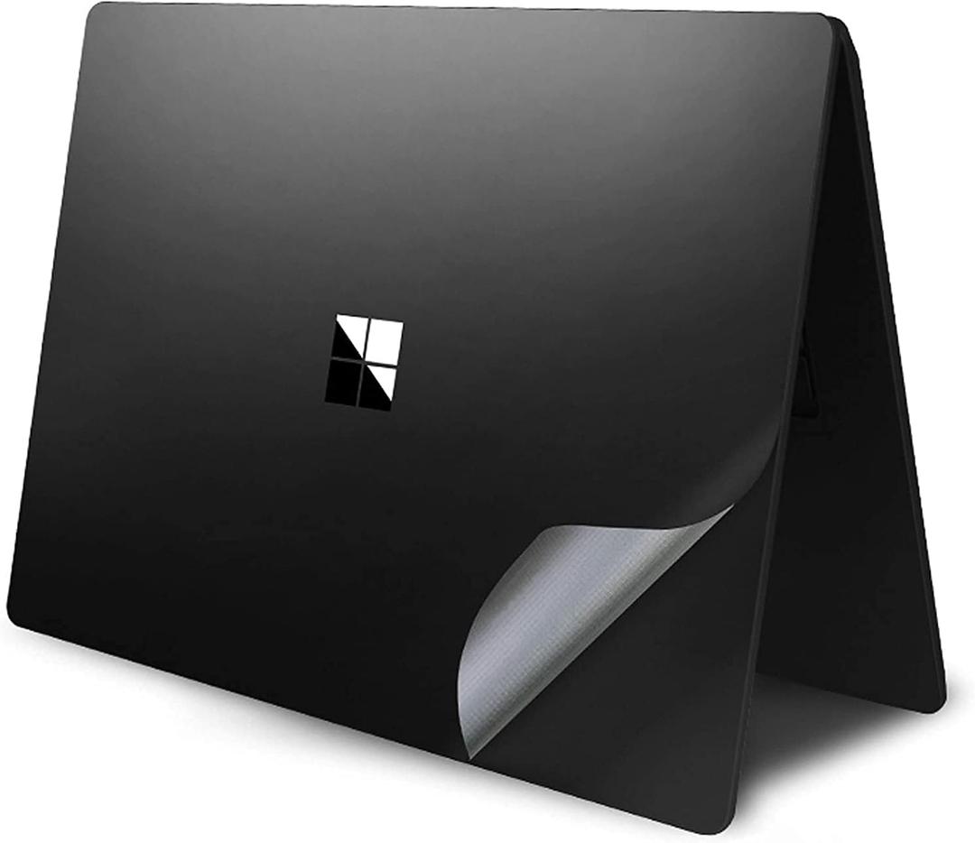 XSKN Pure Color Full Body Bubble Free Computer Vinyl Decal Sticker Cover Protective Skin for Microsoft Surface Laptop 1 2 3 4 5 Model Computer (Surface Laptop 3 15 inch, Black)