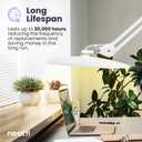 Neatfi XL 2200 Lumens 20W LED Desk Lamp with Clamp Adjustable Color Temperature | 4-Level Dimmable Light | Home Office, Crafts & Workbench | 20-Inch Wide Head (White, CCT with Clamp)