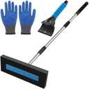 Snow Broom for Car Window, Snow Broom for Truck 27-87" Thickened Stainless Steel Comfortable Foam Grip Suitable for Windshields and Roofs Removes Accumulated Snow Convenient Storage