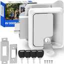 Single Deadbolt RV Lock - White 100% Metal Keyed Entry Door Lock Replacement for Camper, Trailer, Motorhome (2.92"x3.39"x1.35" Lock Hole, 4 Anti-Copy Keys)