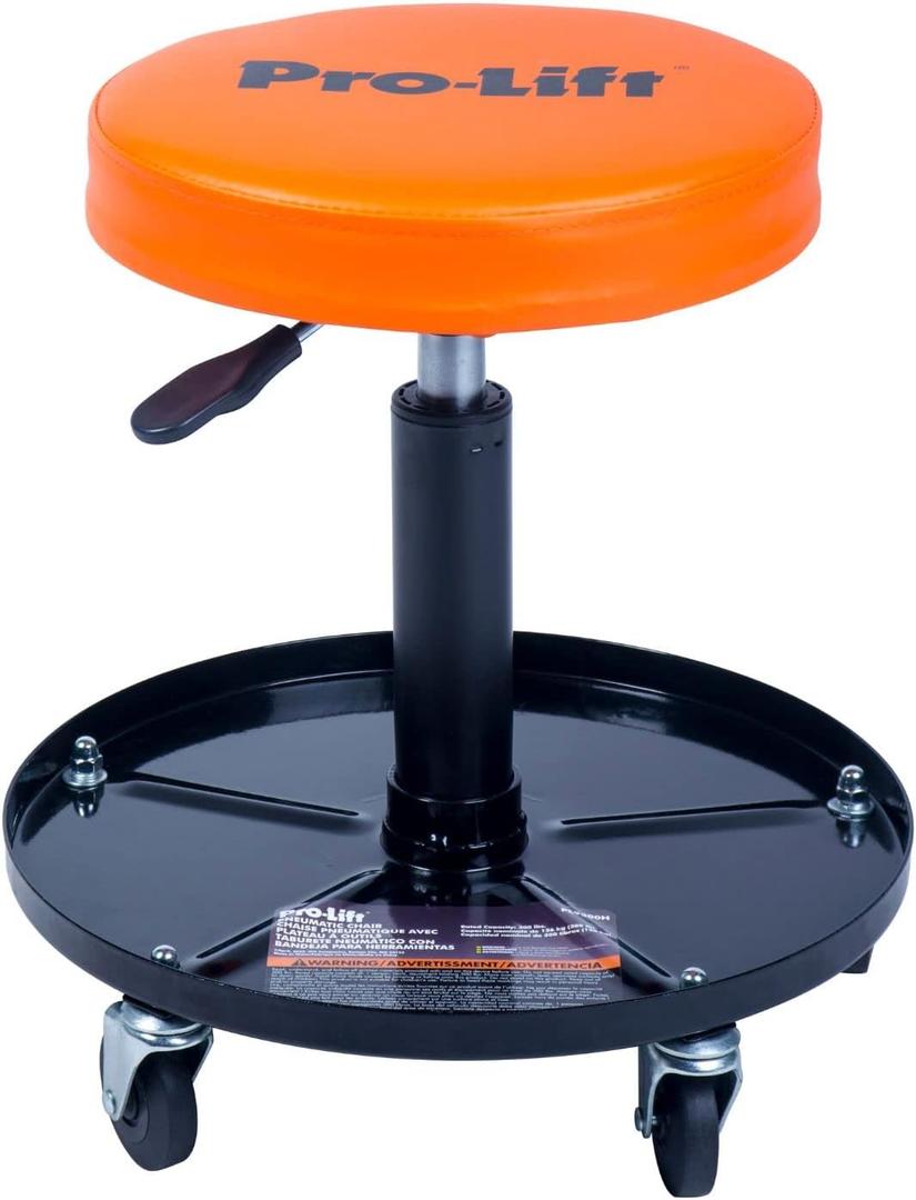 Pro-Lift PL9300H Pneumatic Chair with 300 lbs Capacity  Black/Orange