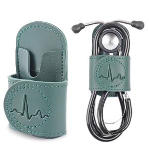 Stethoscope Holder Hip Clip.Night Shift Nurse Essentials Organizer,3M Littmann Stethoscope Belt Clip for Scrubs, Nursing Tools Holster Case,Teaching Stethoscope Holder (1-Dark Green)