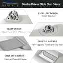Left Driver Side Sun Visor w/o Light Compatible with Nissan Sentra 2013 2014 2015 2016 2017 2018 2019 Gray Sunvisor with Mirror Replaces # 96401-3SG8A