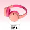 Belkin SoundForm Mini - Wireless Bluetooth Kids Headphones, 30H Battery, 85dB Safe Volume Limit, Built-in Microphone - Toddler On-Ear Earphones for iPhone, iPad, Fire Tablet, Ideal for School - Pink